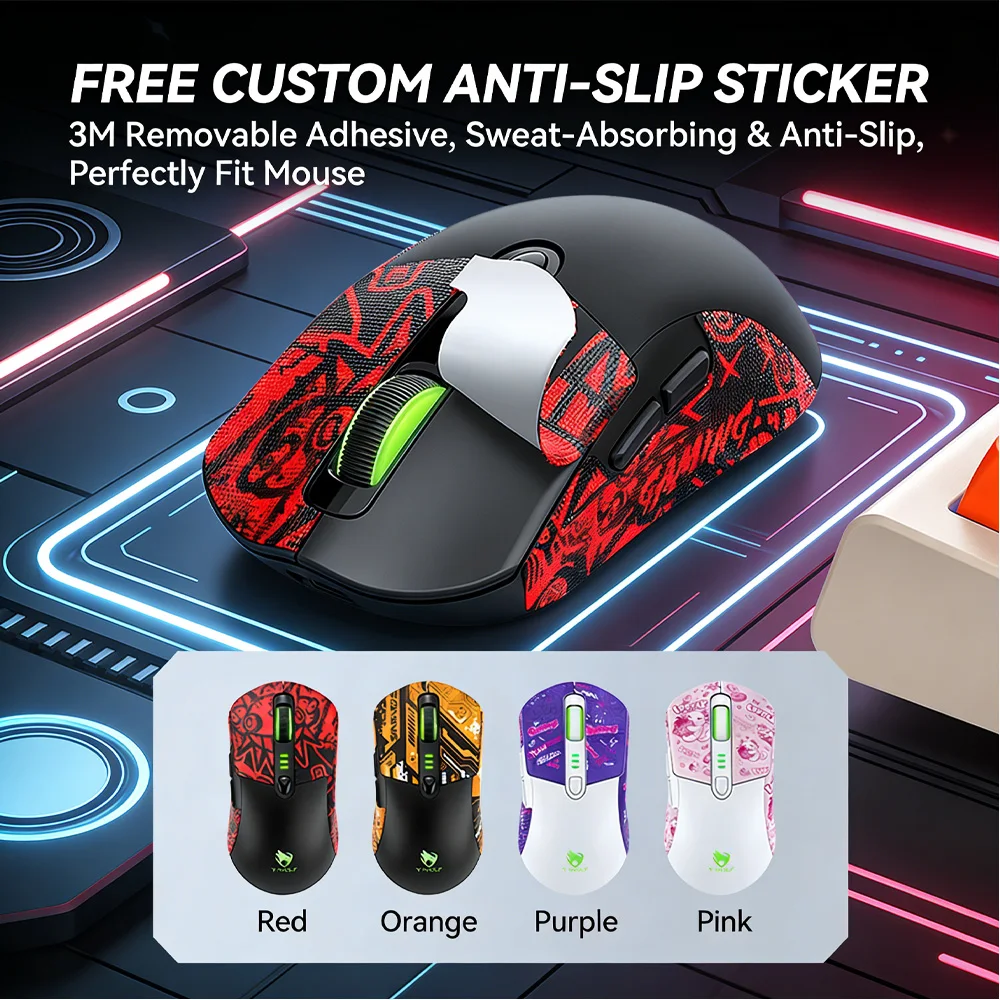 

X5 RGB Wireless Gaming Mouse 12800 DPI Programmable Buttons 2.4G Bluetooth USB C Rechargeable Ergonomic Mouse For FPS Gamer