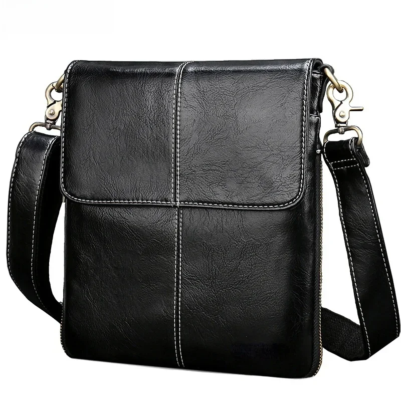 WEIXIER skórzana torba męska moda torba na ramię Crossbody męskie Messenger torby małe torebki markowe luksusowe torby bolsos 가방 — zdjęcie 2