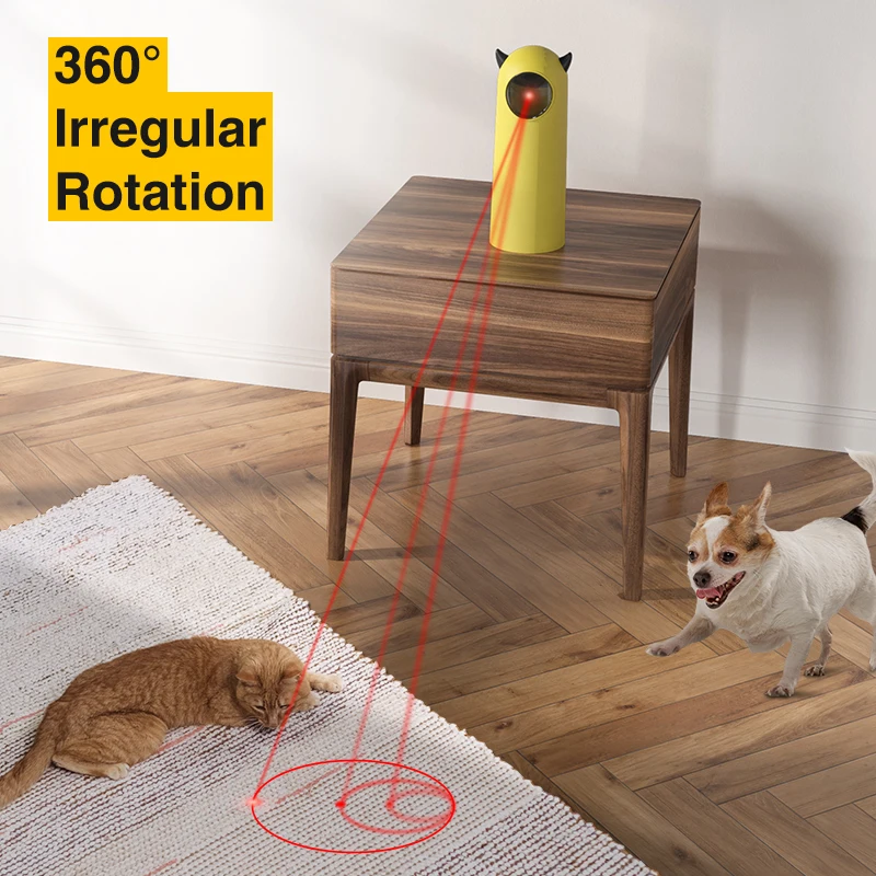 Automatic Cat Laser Toys Interactive Smart Teasing Device Pet LED Indoor Cats Toy for Fun Handheld Electronic Toy with USB Cable