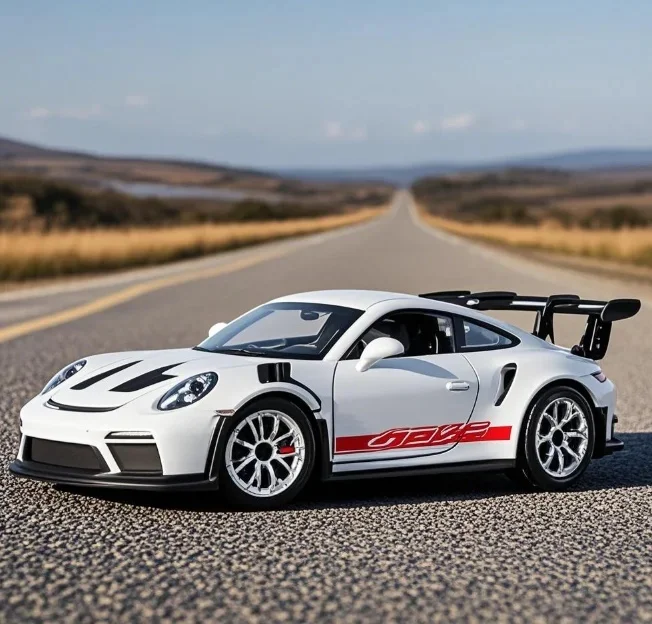 1:36 Porsche 911 GT3 RS Legierung Mini Auto Modell Racing Druckguss Metall Spielzeug Sport Simulation Sammlung Zurückziehen Kinder Geschenke