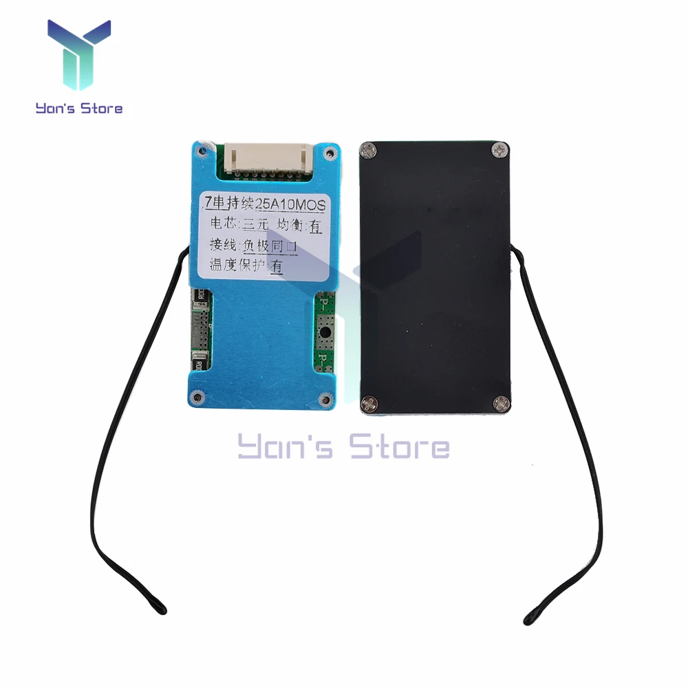 BMS PCB 7S 24V 15A 20A 25A li-ion Lmo ثلاثي الليثيوم 18650 بطارية شحن لوح حماية التوازن وحماية درجة الحرارة NTC