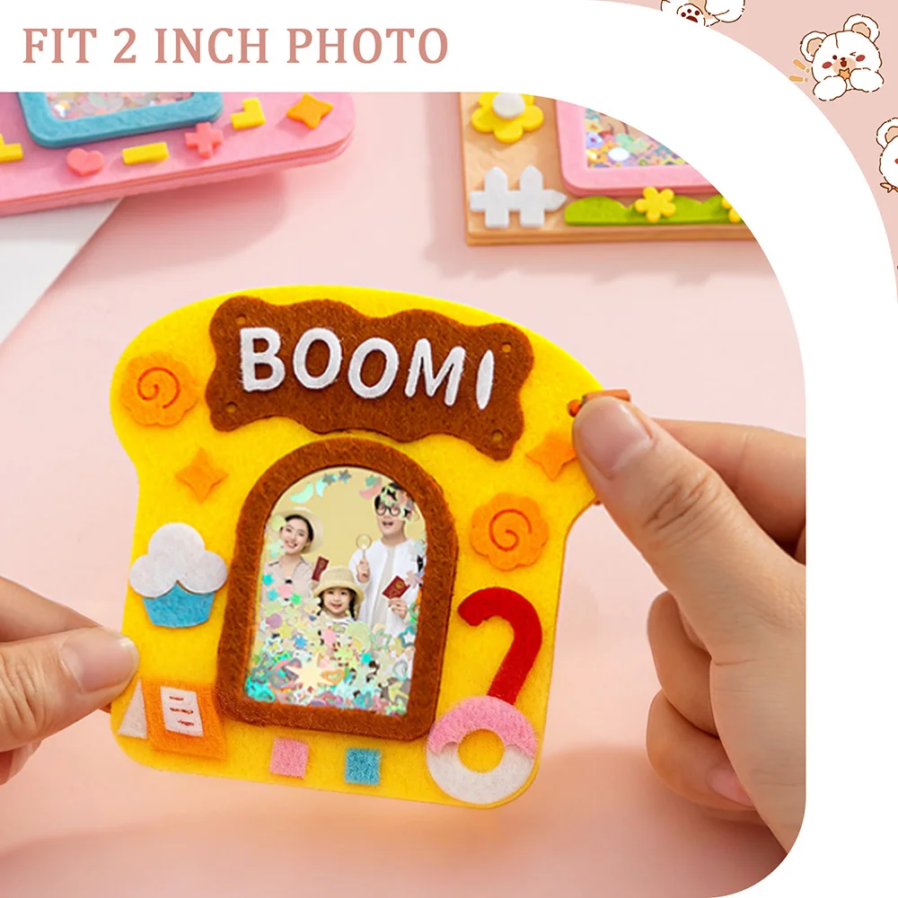 مجموعة أدوات إطار الصورة المصنوعة يدويًا تجعل إطارات الصور الخاصة بك تناسب 2 بوصة خشخيشات الصور مع سلسلة المفاتيح والحرف الفنية الإبداعية #3