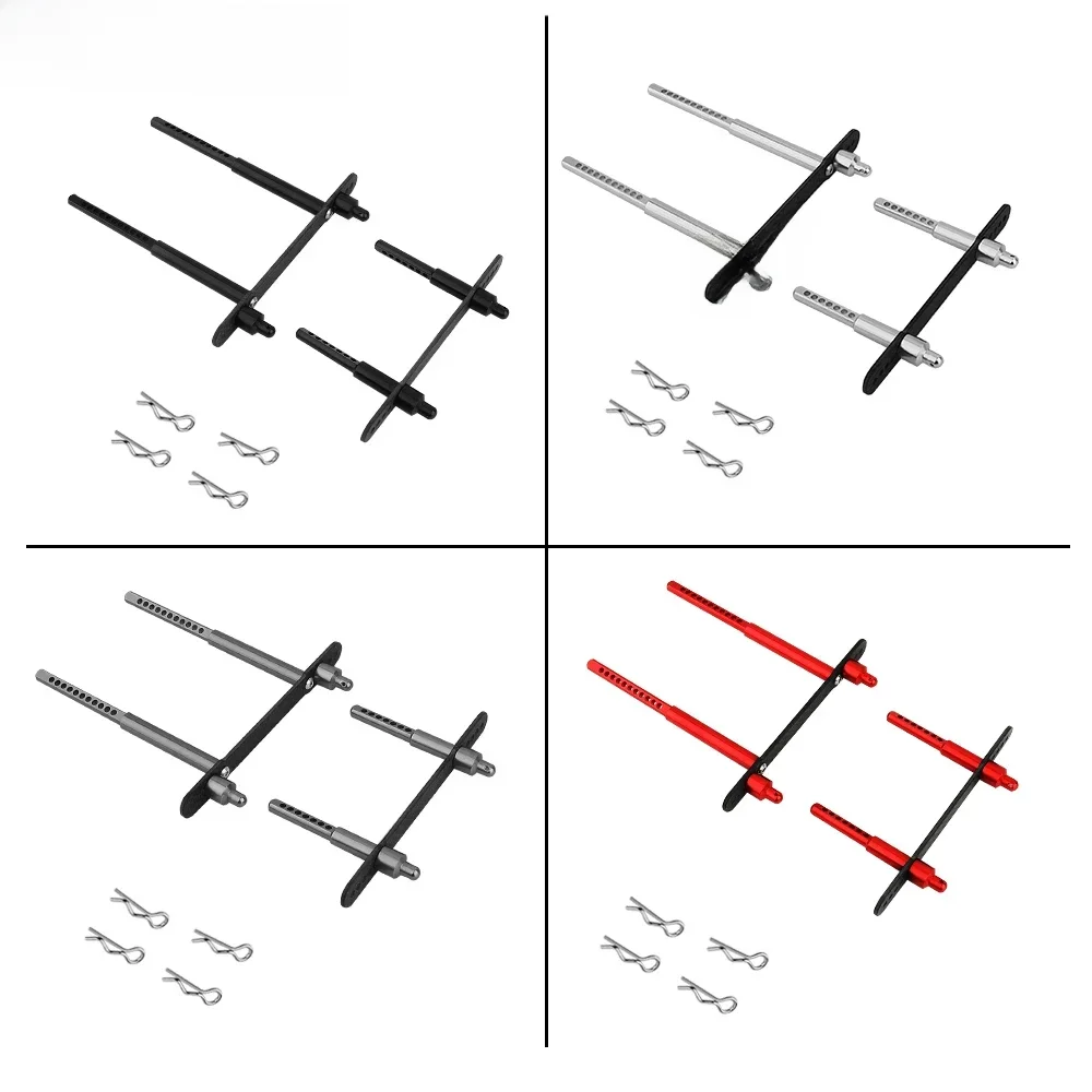 Supports de poteau de carrosserie de voiture RC en alliage métallique, colonne de coque avant et arrière pour Axial SCX10 II 90046 90047 1/10, pièces de voiture inoler