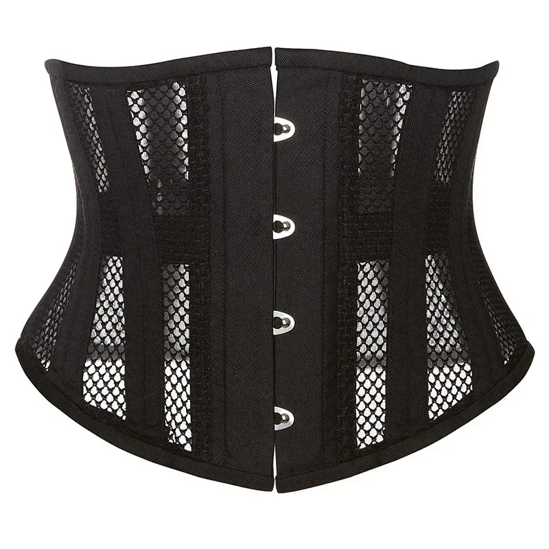 Dames Underbust Corset Korte Torso Bustier Ademend Mesh Buikcontrole Shapewear Taille Cincher Waspie Corset - afbeelding 2
