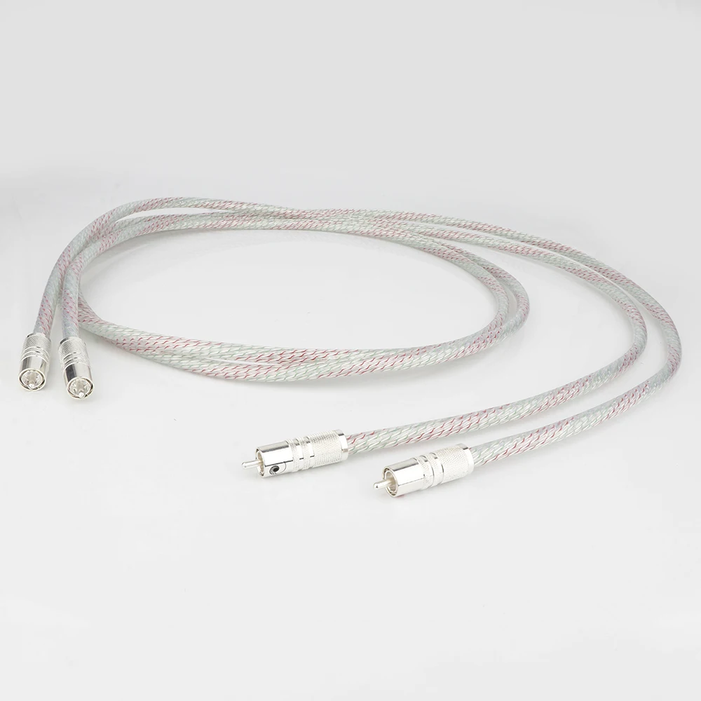

X438 Pair Hifi Nordost Valhalla 7N Silver Plated Audio RCA Interconnect Cable with Rhodium Plated RCA Connector (2pcs)