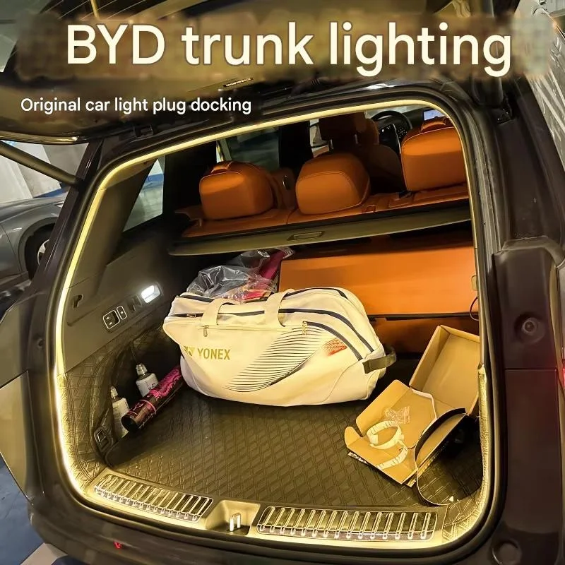

For BYD Song Pro Qin Plus Yuan Trunk Ambient Light Strip Warm LED Hidden Install Non-Destructive Decorative Interior Lighting