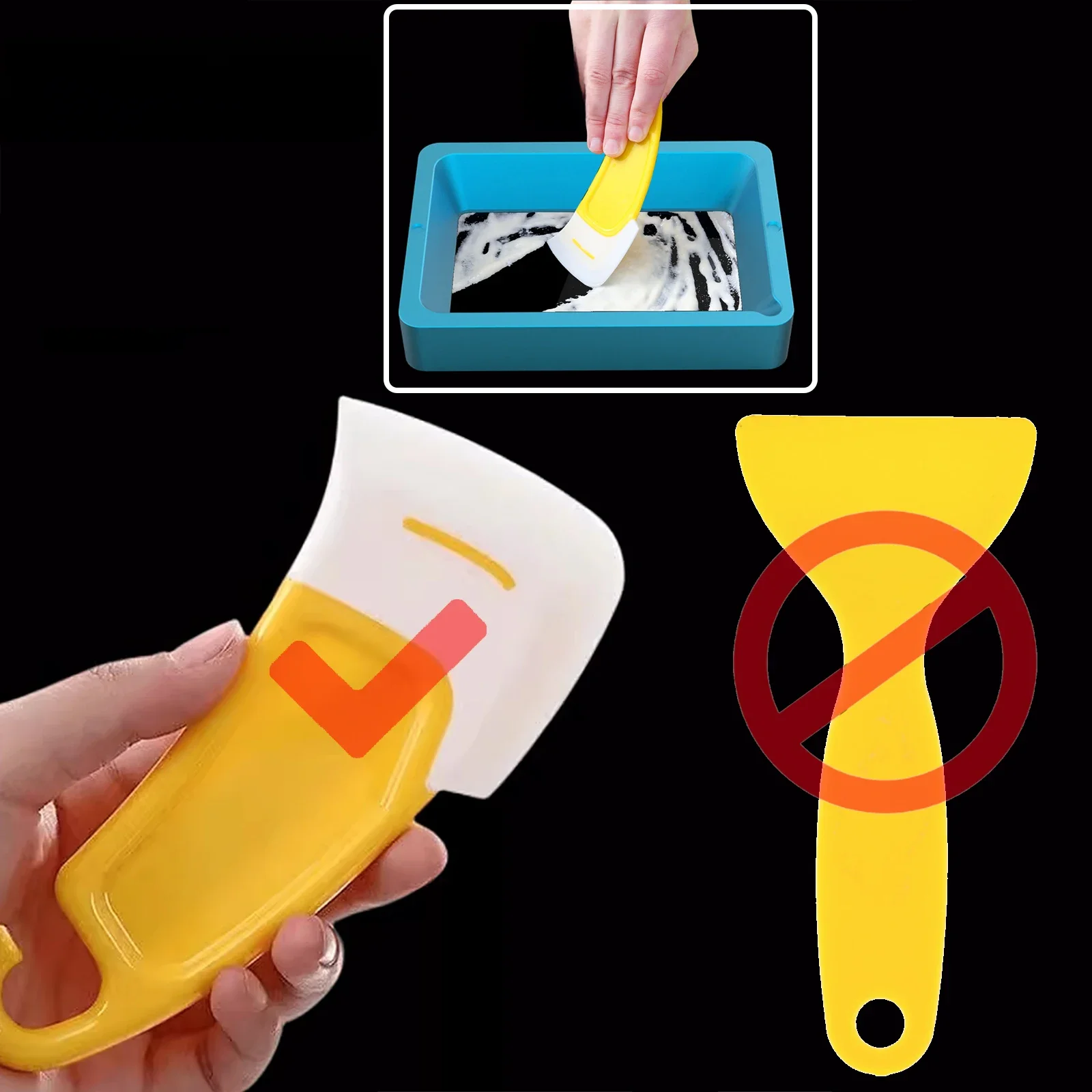 Grattoir en caoutchouc pour le nettoyage des réservoirs de résine à polymérisation à la lumière douce, pour imprimantes 3D Anycubic Photon Elegoo MARS LCD DLP SLA