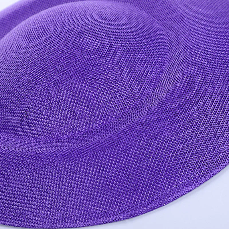 Fascinator Hat Base Women Sinamay Hat Round Linen Base Derby Church Wedding Hat DIY Craft Accessories