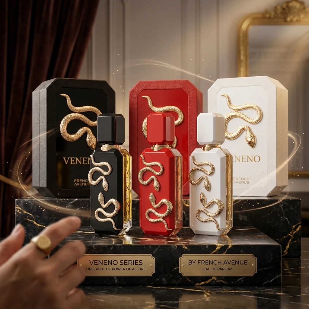 

Парфюм Fragrance World French Avenue Vulcan унисекс, цветочный, амбровый, восточный, пряный аромат, Veneno Bianco Scarlet, подарочный набор