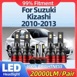 360W Turbo Auto Lamps 6000K White 12V CSP Chips LED Headlight Bulbs 20000LM Fog Lights For Suzuki Kizashi 2010 2011 2012 2013
