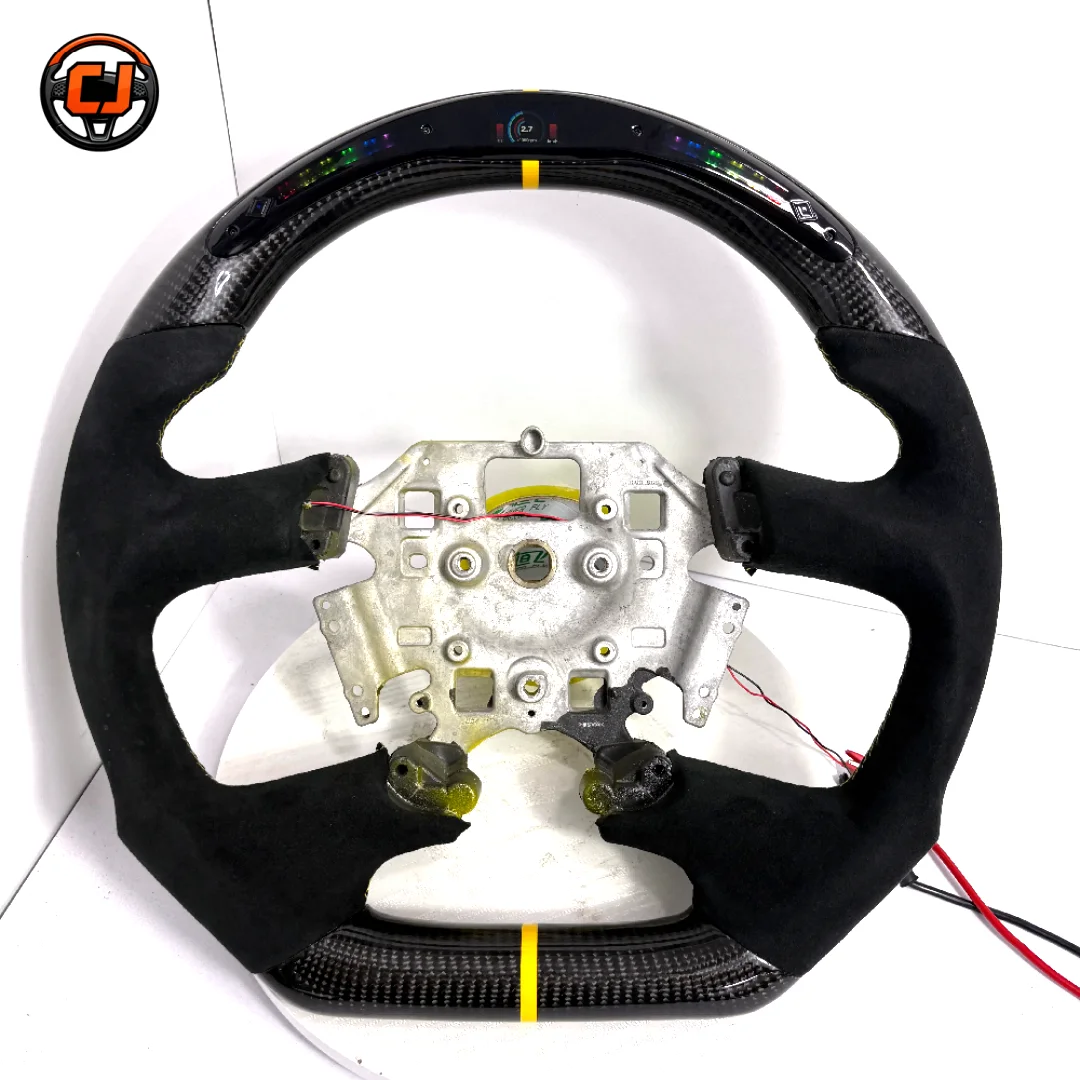 LED Carbon Fiber Alcantara Steering Wheel For Ford Falcon FG XR XR6 XR8 2008-2014 Custom Sport Wheel