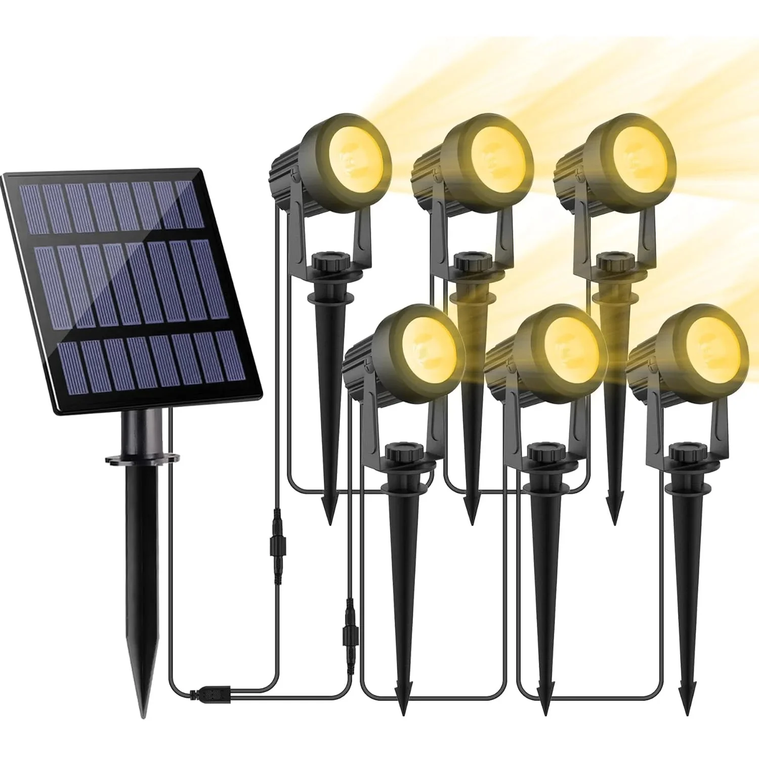 3000K/6000K/RGB Outdoor Solar LED Licht IP65 Garten Landschaft Pathway Wand Lampe für Baum Dekor Yard straße Solar Scheinwerfer