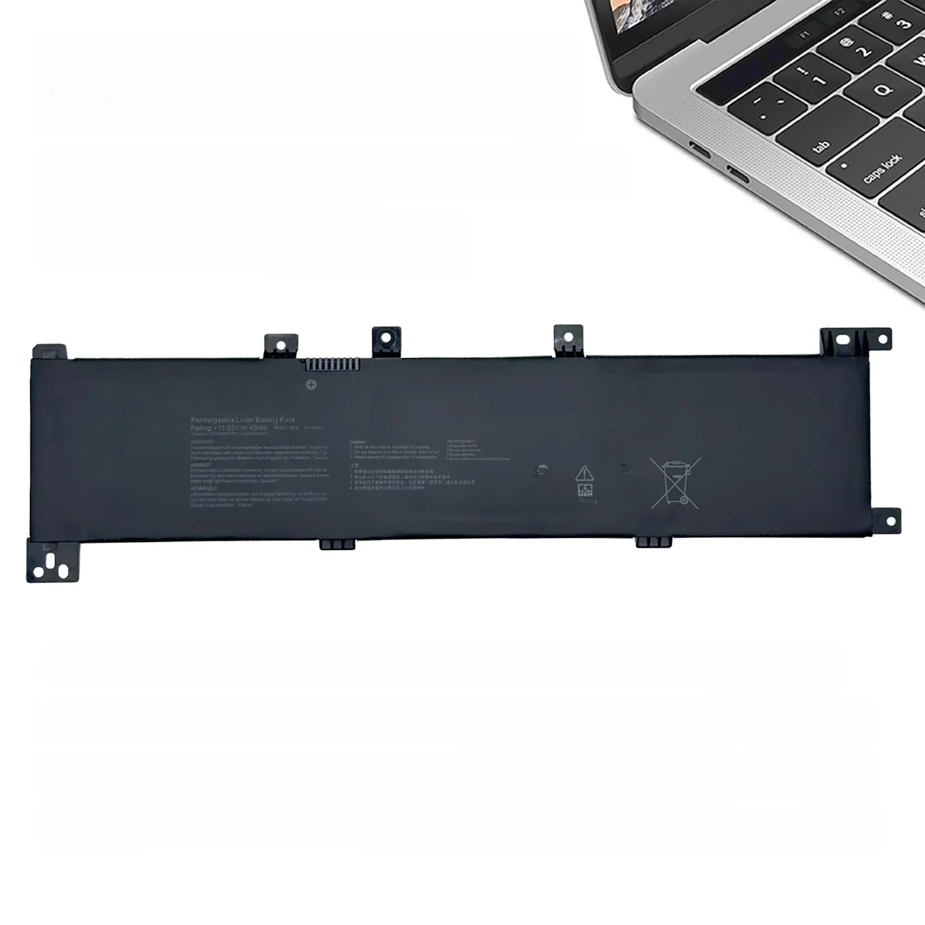 Batterie d'ordinateur portable pour Asus VivoPlePro 17, B31N1635, A705, X705UA, F705UA, N705U, R702UF, R702UB, R702NC, M705UF, P1700UA, 0B200-02560100