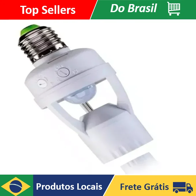 Sensor De Presença Com Fotocélula Para Lâmpada Soquete E27