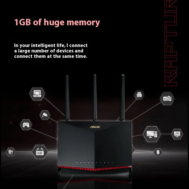 ASUS RT-AX86U Pro (AX5700) Roteador de jogos extensível WiFi 6 de banda dupla, porta 2,5G, porta de jogos, VPN, compatível com AiMesh