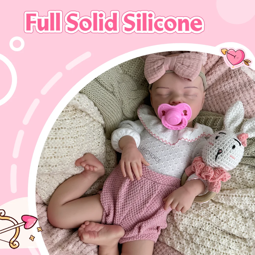 こどもの日ギフトに最適！17インチの抱きしめたくなるようなリアルな新生児の女の子のリボーンドール。ソフトシリコン製で、コレクターや新米ママへのプレゼントに。