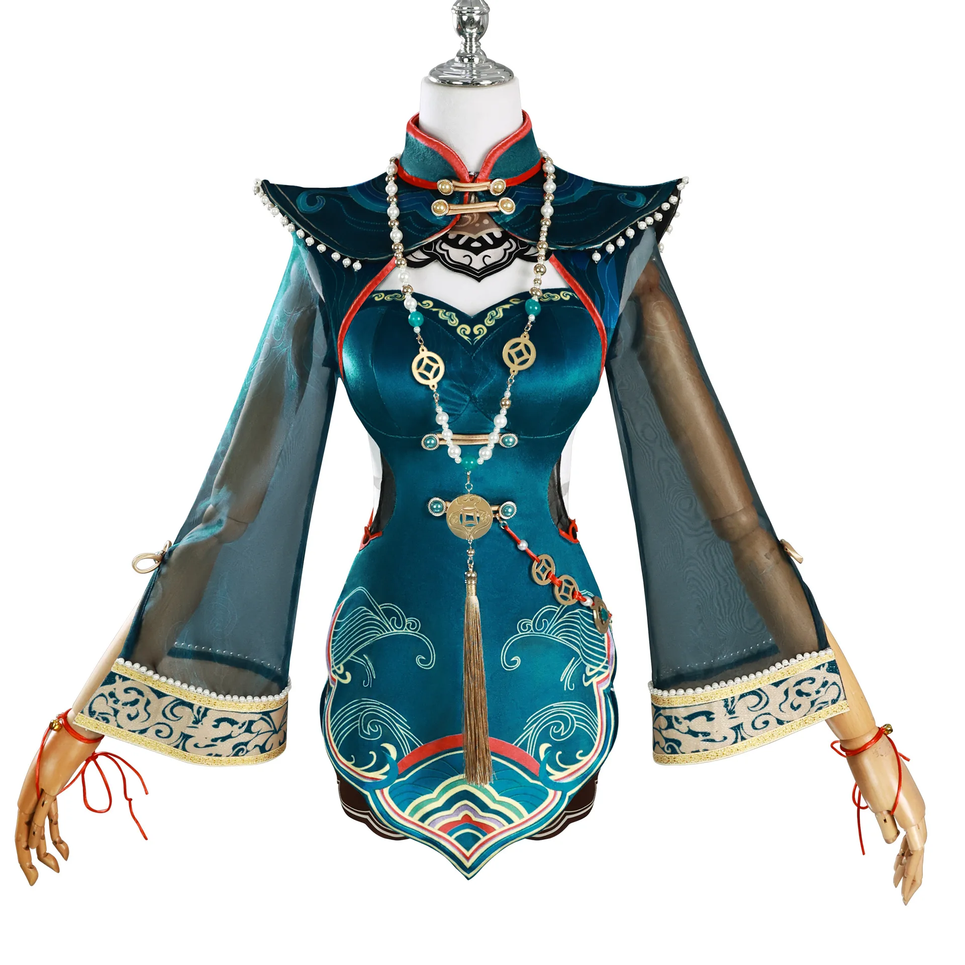 Naraka bladepoint tessa cosplay traje sexy chinês zumbi cheongsam outfit para festa de halloween roleplay vestido conjunto completo