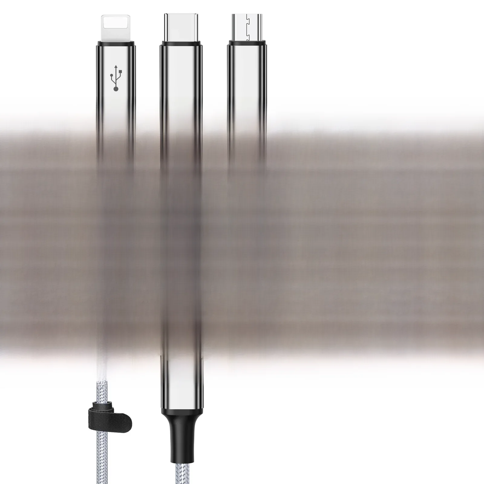 3-in-1-Ladekabel, Multi-USB-Anschluss, mehrere USB-Ladekabel, Typ C, Micro-Ladegerät, Handy-Kabel für iPhone 14, 13, 12, Huawei