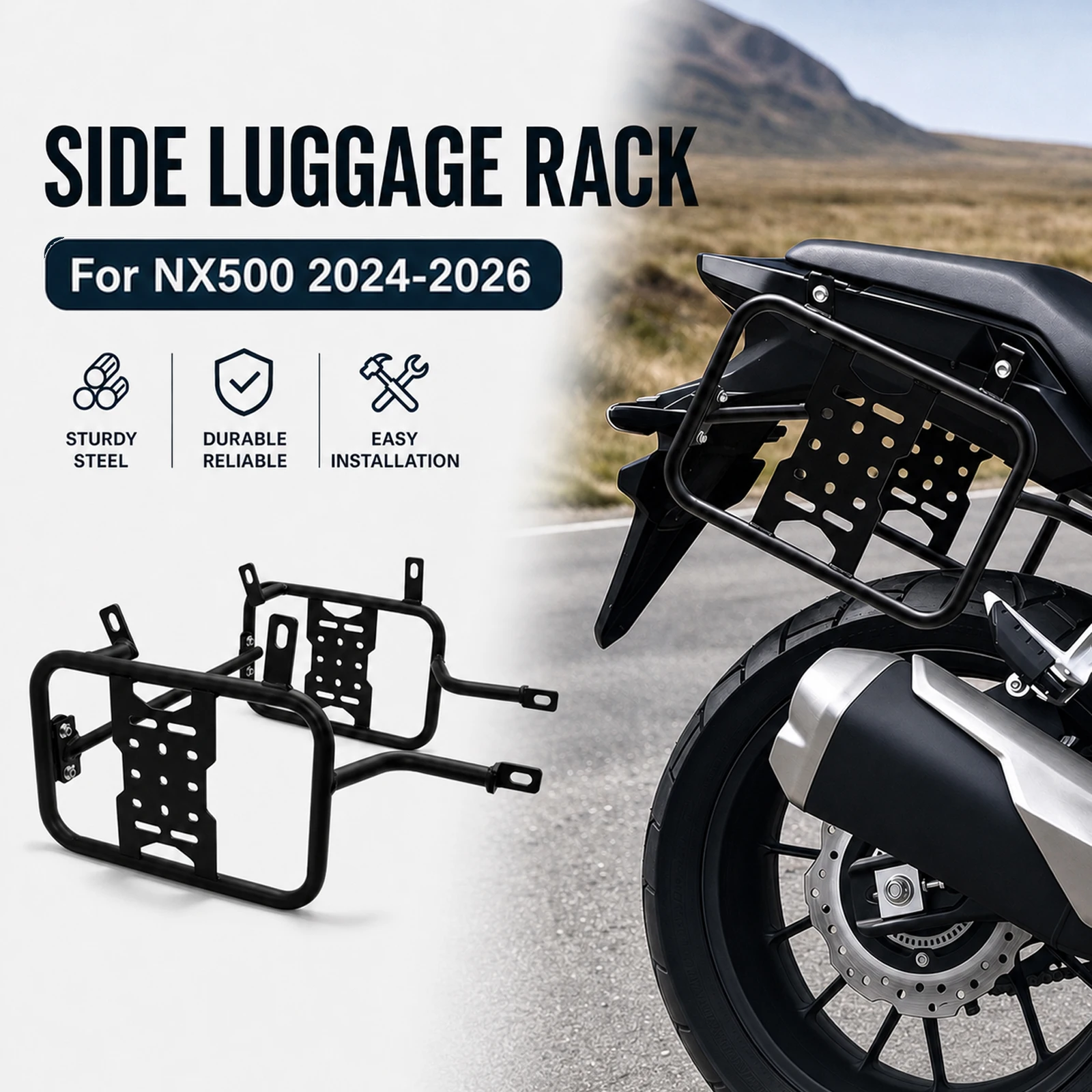 Saddlebag Support Rack For Honda NX 500 2024 nx500 2025 NX 500 2026 Motorcycle Side Case Luggage Carrier Stay Bracket Part