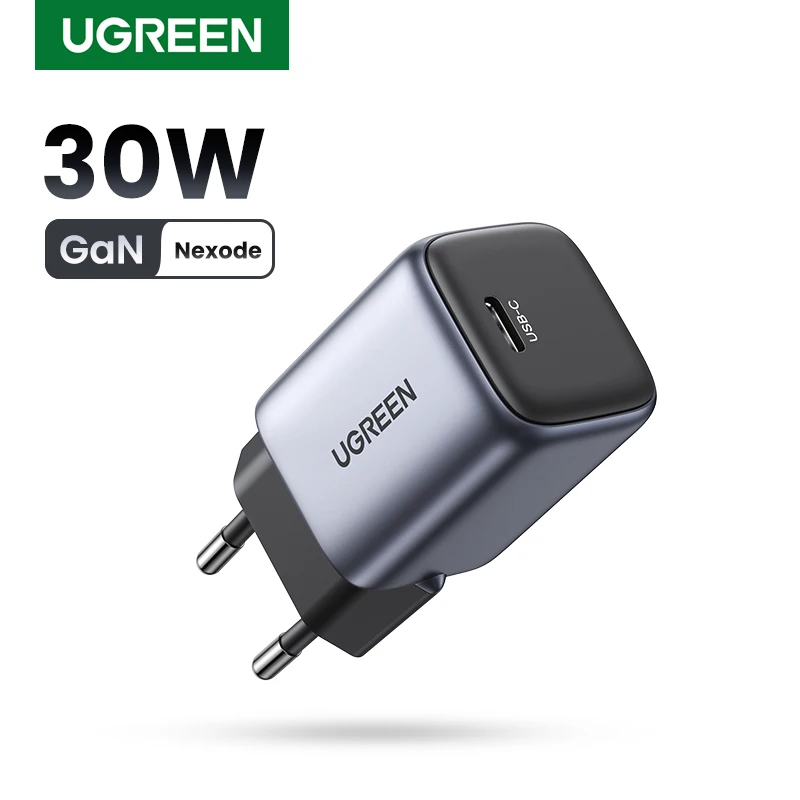 UGREEN Nexode GaN 30W Fast Charger for iPhone 14 13 USB C Charger for iPad Pro，for samsung，for Xiaomi PD Charger