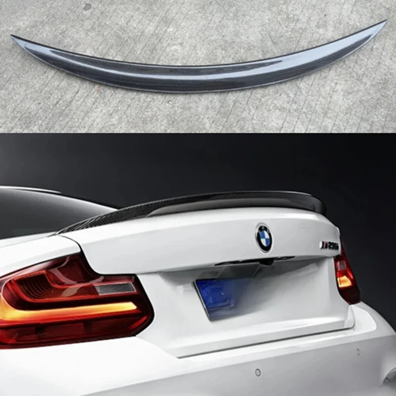 Spomicrophone d'aile de coffre arrière en fibre de carbone, style P, adapté pour BMW F87 M2, F22, 220i, 228i, M235i, 2014-2018