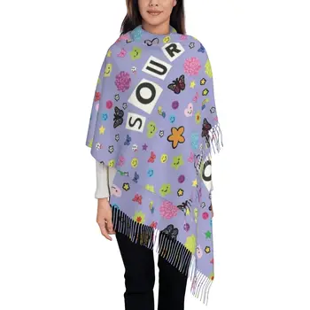 Kadın sonbahar kış kaşmir şallar için Kawaii ayılar Vintage lüks eşarp ve bayanlar için püskül ile Poloo büyük atkılar sarın