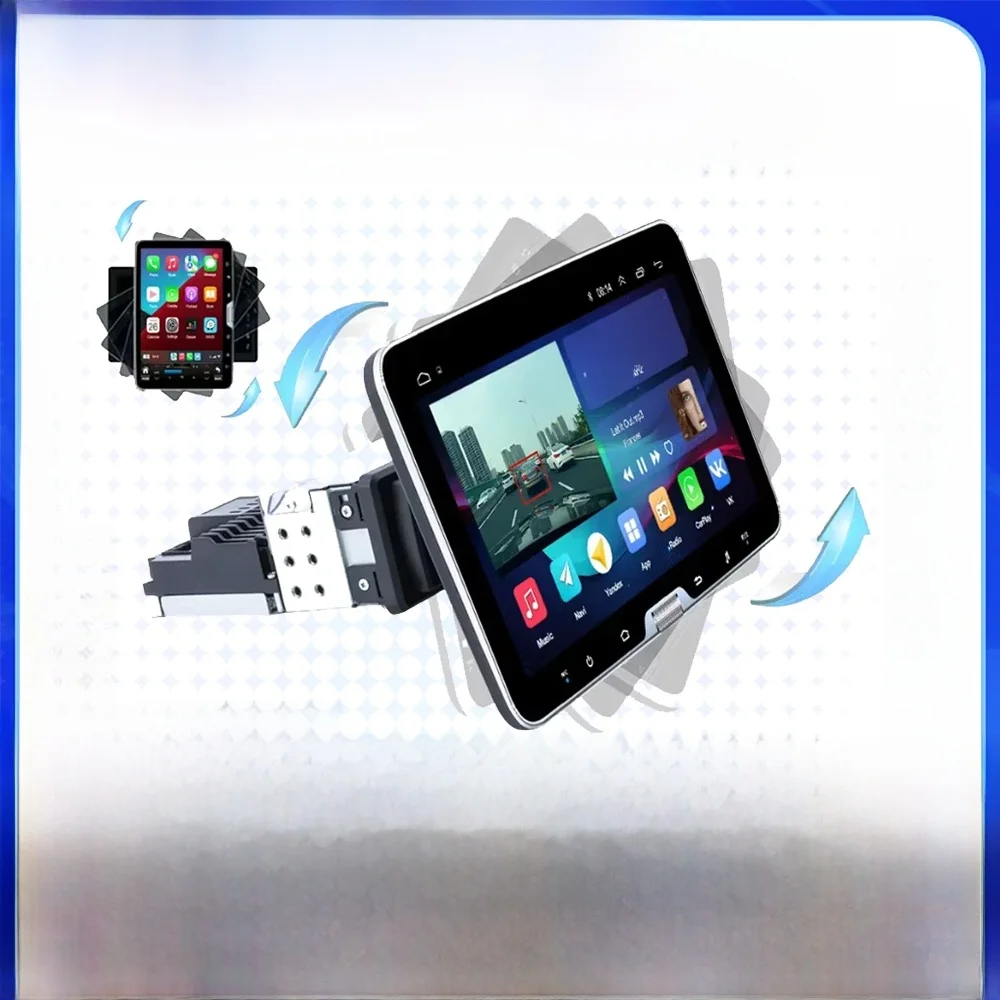 7/9/10 inch autoradio universeel enkel 1 Din 360 °   Draaibare autoradio multimediaspeler GPS Navi Automotive Stereo Carplay BT 4G - afbeelding 2