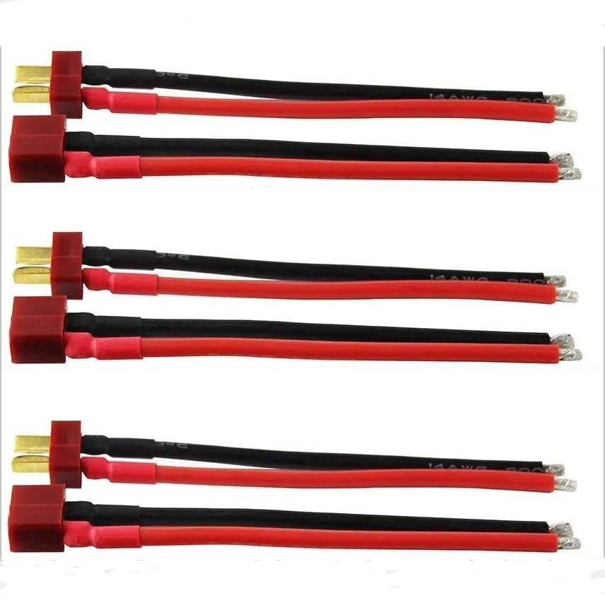 Deans Ultra Pigtail-Kabel, T-Stecker, Stecker und Buchse, mit 10 cm, 14 AWG, weichem Silikondraht für RC-Hobby, Quadcopter, Lipo-Akku