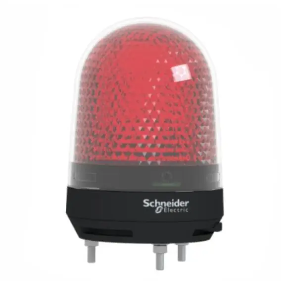 XVR3M04S Illuminated beacon with buzzer, Harmony XVR, red, 100mm, 70...90dB, integral LED, 100...230V AC