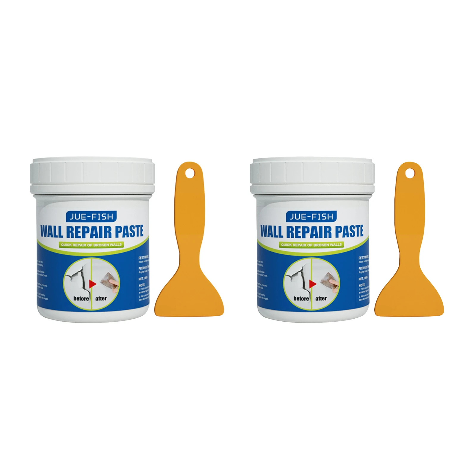 

Jue-Fish Wall Repair Paste Cover Stains And Repair Wall Paste Wall Paint Off Moisture Proof Cracks Multi Functional Repair Agent