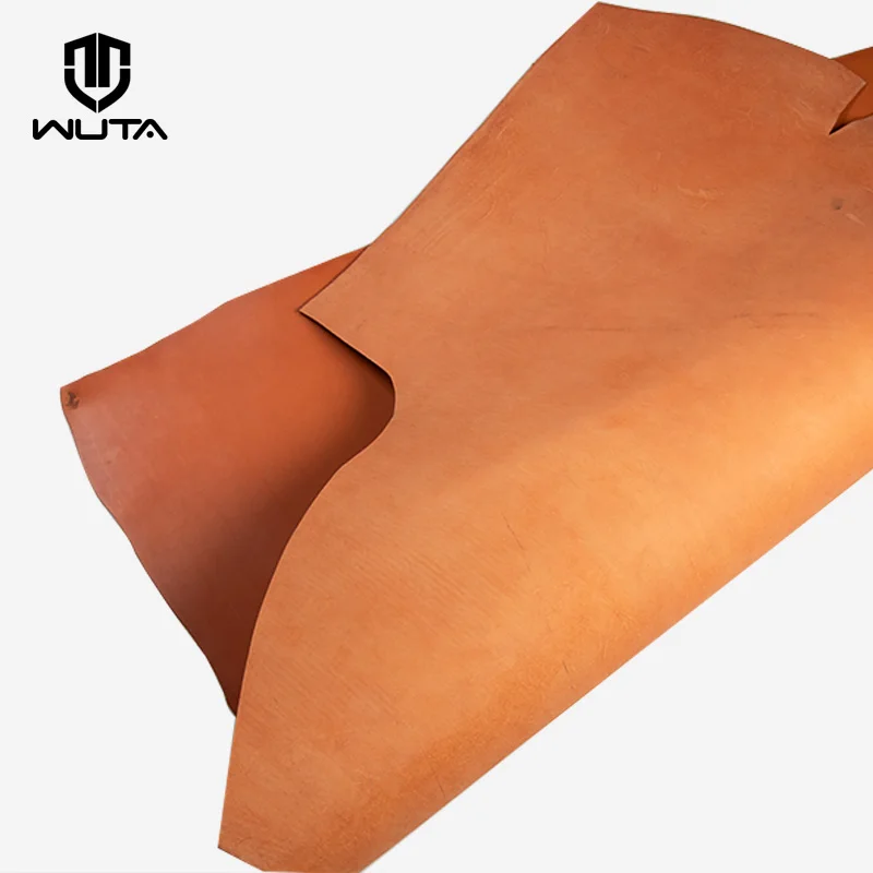 WUTA 3-4mm Thick Full Grain Cowhide Leather Hide Tooling Shoulder & Butt Vegetable Tanned Leather Pieces Craft DIY Belt Strap