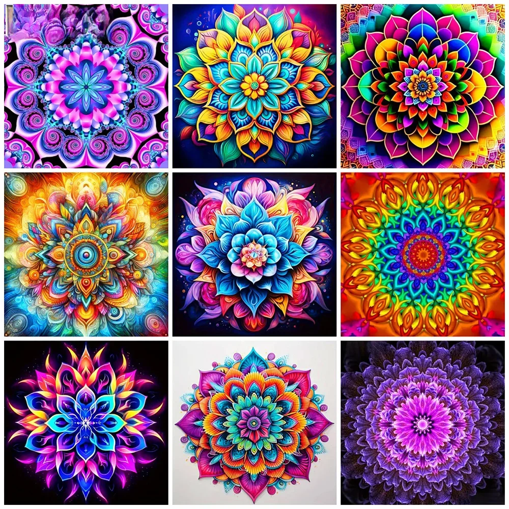 Huacan Diamond Painting Set Tai Chi Zonnebloem Full Vierkante Ronde Mozaïek Borduurwerk Yin Yang Landschap Home Decor - afbeelding 2