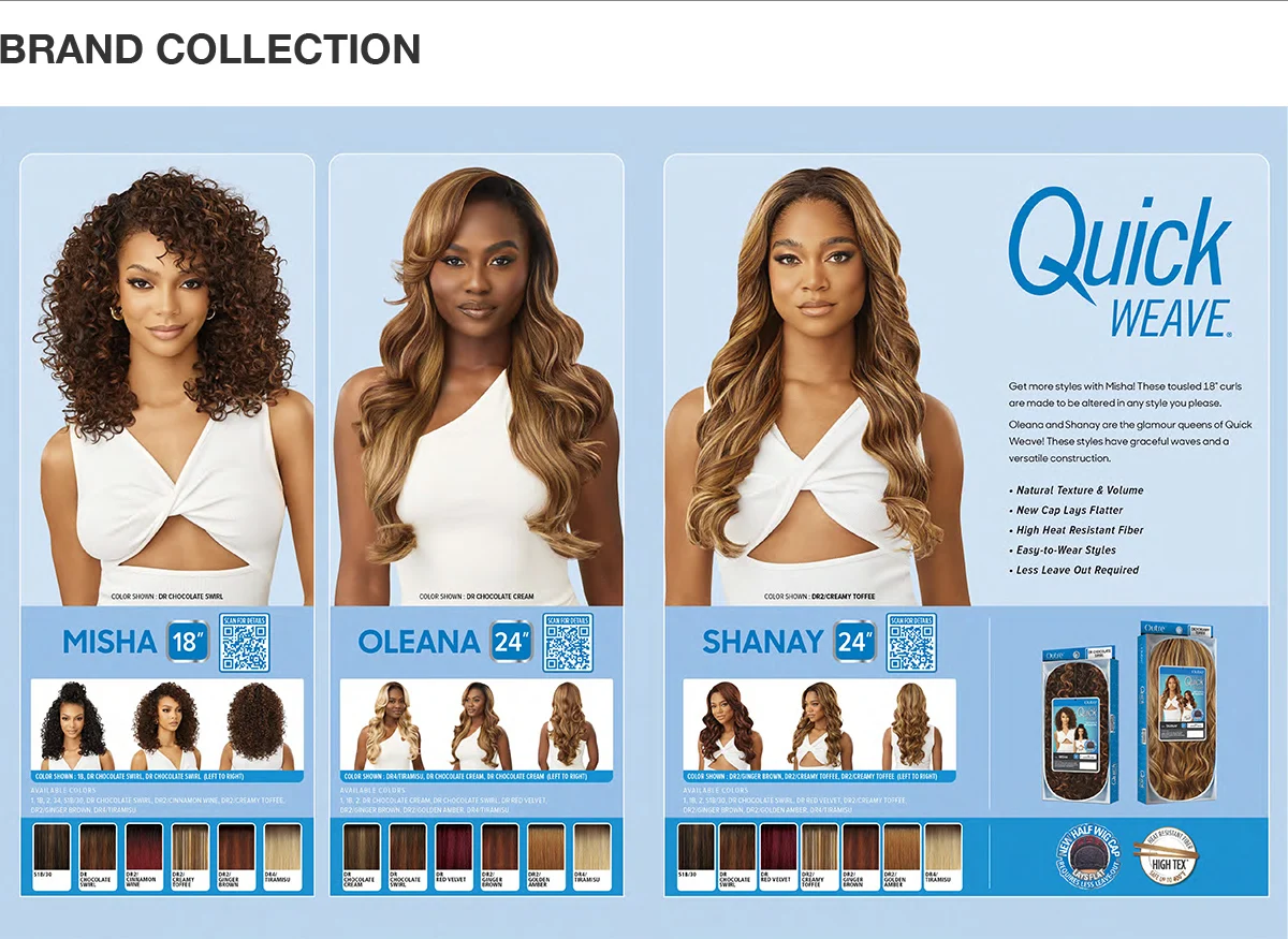 Outre Synthetic Half Wig Quick Weave Misha