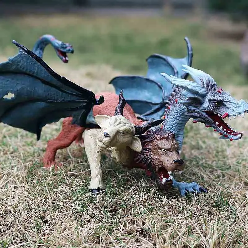 Jurassic Dinosaurs World Prehistoric Flying Magic Dragon Animals Model Action Figures Beast Dog PVC High Quality Toys Kids Gift