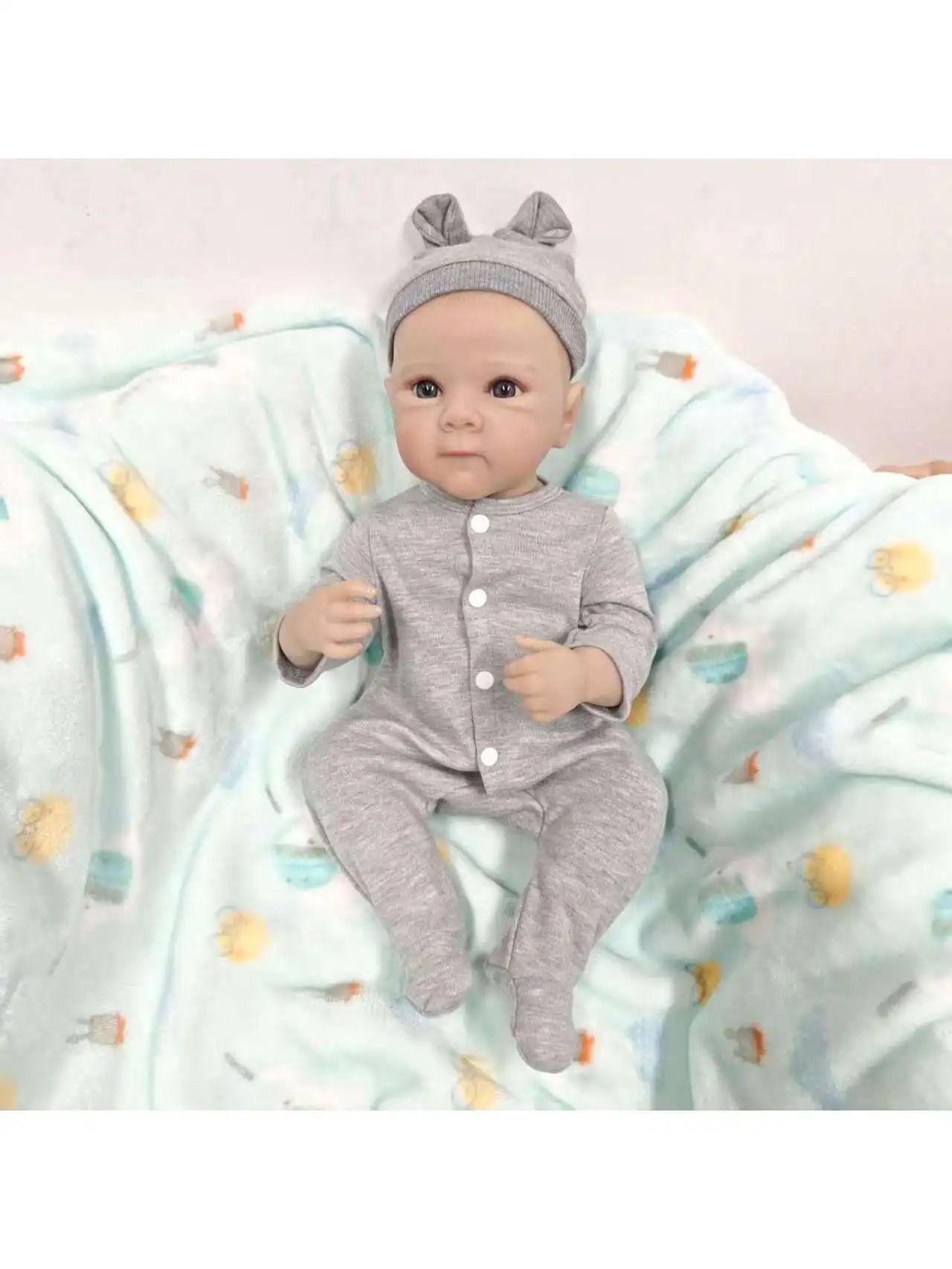 Bambole per bambini rinate realistiche: bambola realistica in vinile morbido e carino da 19 pollici, bambole gonfiabili della vita reale (SOLO BAMBOLA/SENZA ACCESSORI)