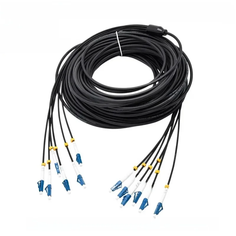 Kabel optyczny TPU w obudowie pancerną, 2/4/6/8 włókien, wytrzymały i miękki patchcord optyczny, SC UPC, LC UPC, Single-mode, 10m do — zdjęcie produktu 7