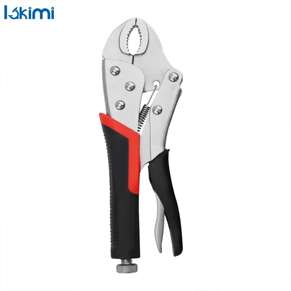 5-Inch Multi-Function Lock Pliers - Welding Tools with Straight Long Nose and Curved Jaw LK-AA45