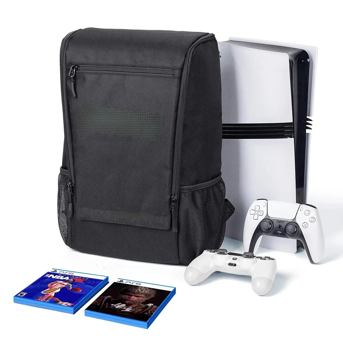 Sac à dos de voyage pour PS5 Pro/Slim, sac de rangement de protection Portable de grande capacité, Compatible avec PS5 Slim/Pro, étui de transport