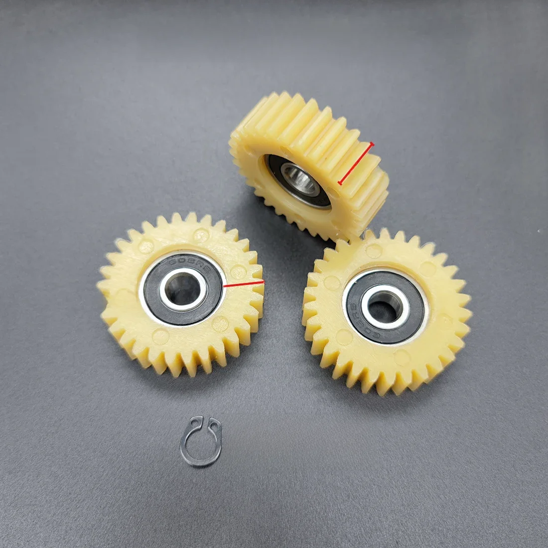 AliExpress 30T 40x12mm Electric Bicycle Nylon Gear 608RS Bearing Shaft Hole 8mm Planetary Gears Motorcycle Cog Wheel Parts 3Pcs