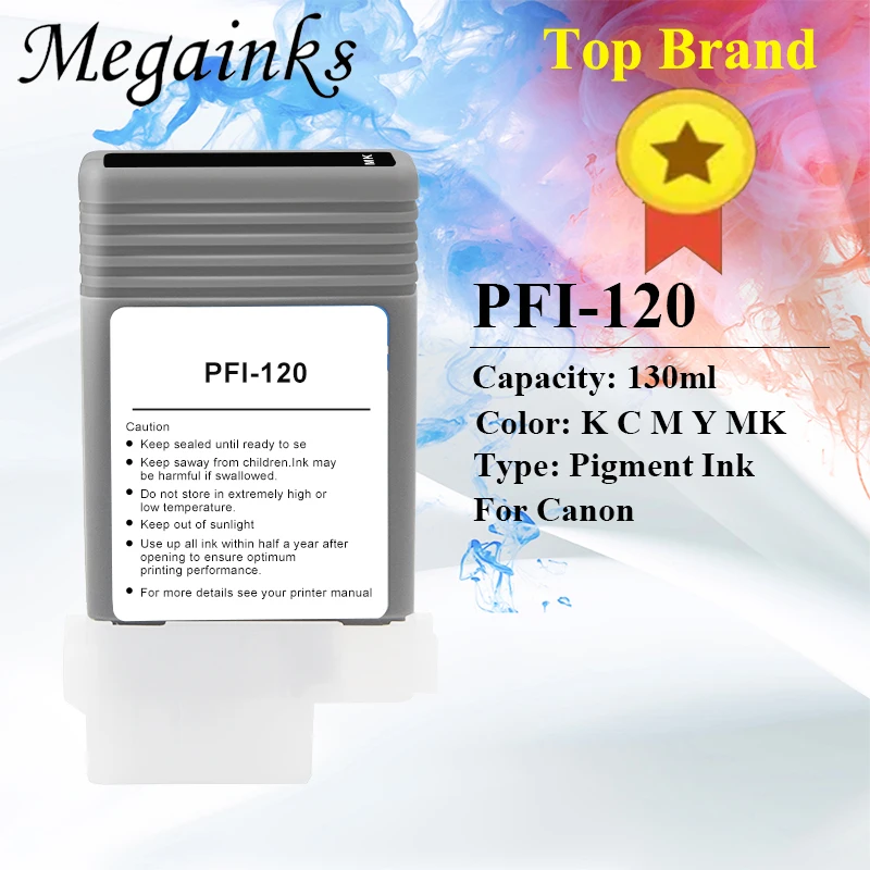 PFI-120 PFI120 Compatible Ink Cartridge For Canon TM200 TM205 TM300 TM305 200 205 300 305 Printer With Chips Pigment Ink Set