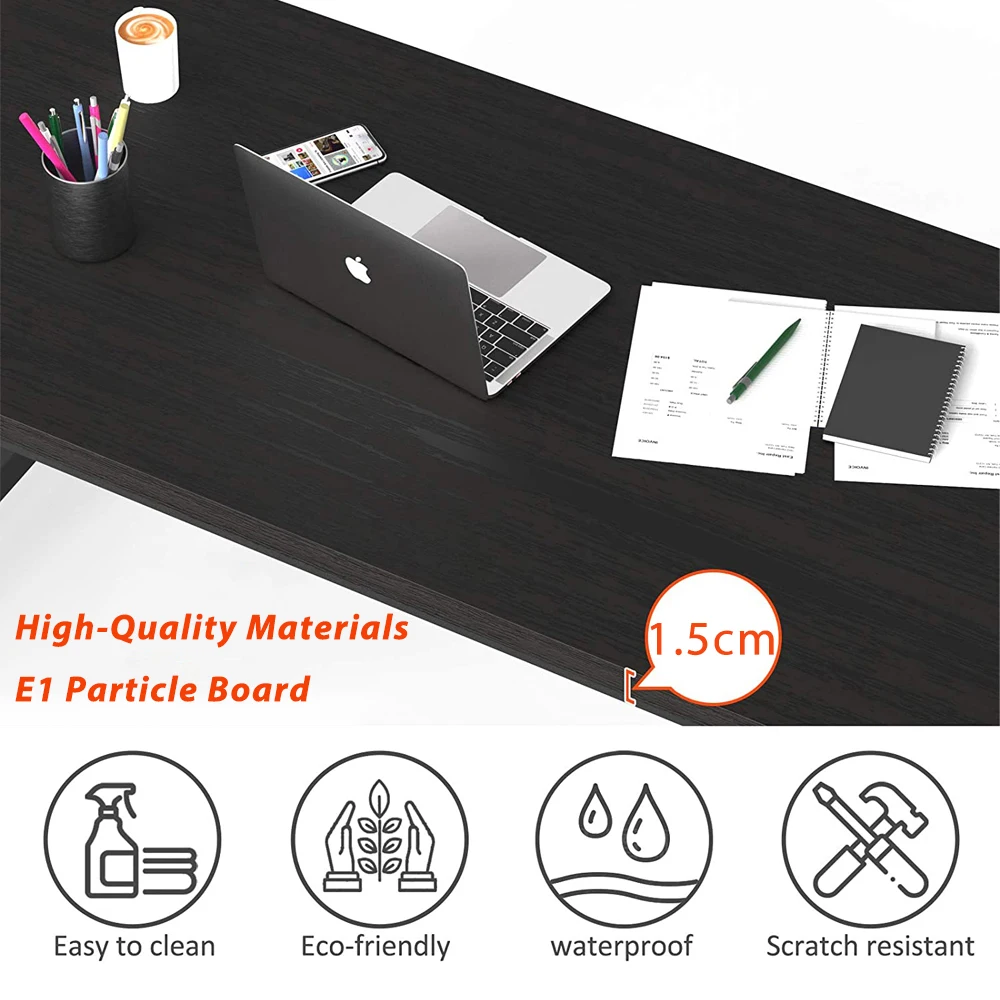 Home Office Computer Desk 120X60CM Large Office Desk Computer Table with Modern Simple Style Table Sturdy Writing Desk