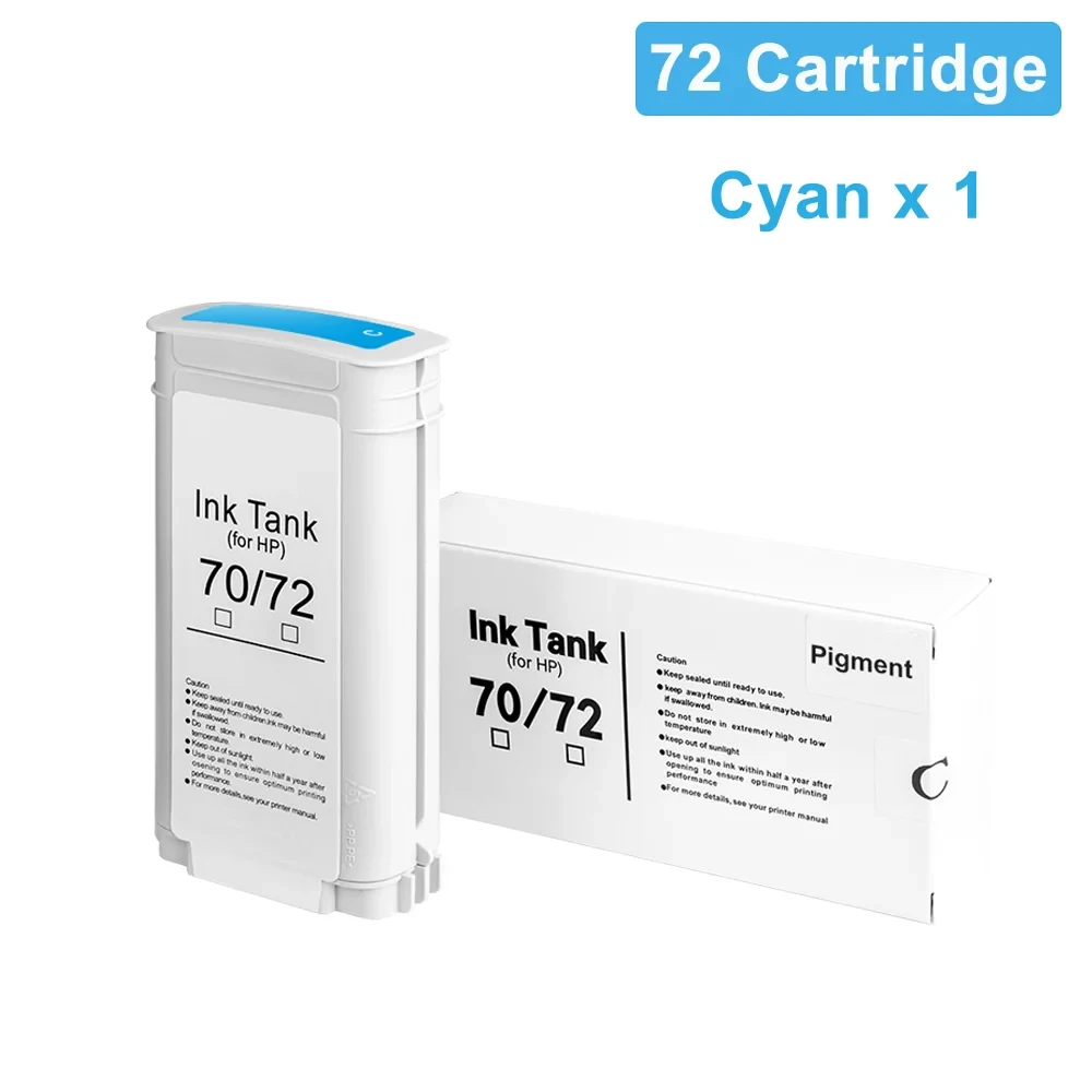 For HP 72 Ink Cartridege With Pigment Ink For T610 T620 T770 T790 T795 T1100 T1120 T1200 T1300 T2300 T1100 T1100PS T1120 Printer