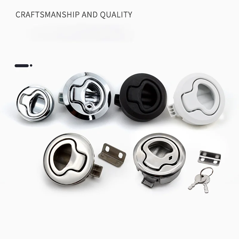 

MS739 Marine Boat Stainless Steel Flush Pull Locker Hatch Latch Marine Door Pull Locker For RV Caravan Boat Yacht Camper Door