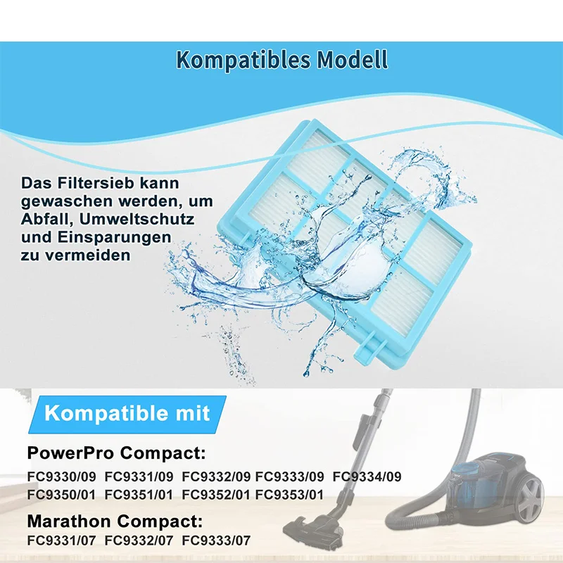 Éponge filtrante Hepa de rechange pour Philips, pour appareil photo Compact, FC9332 / 09 FC9330 / 09 FC9353 / 01 FC9331 / 07 FC9515