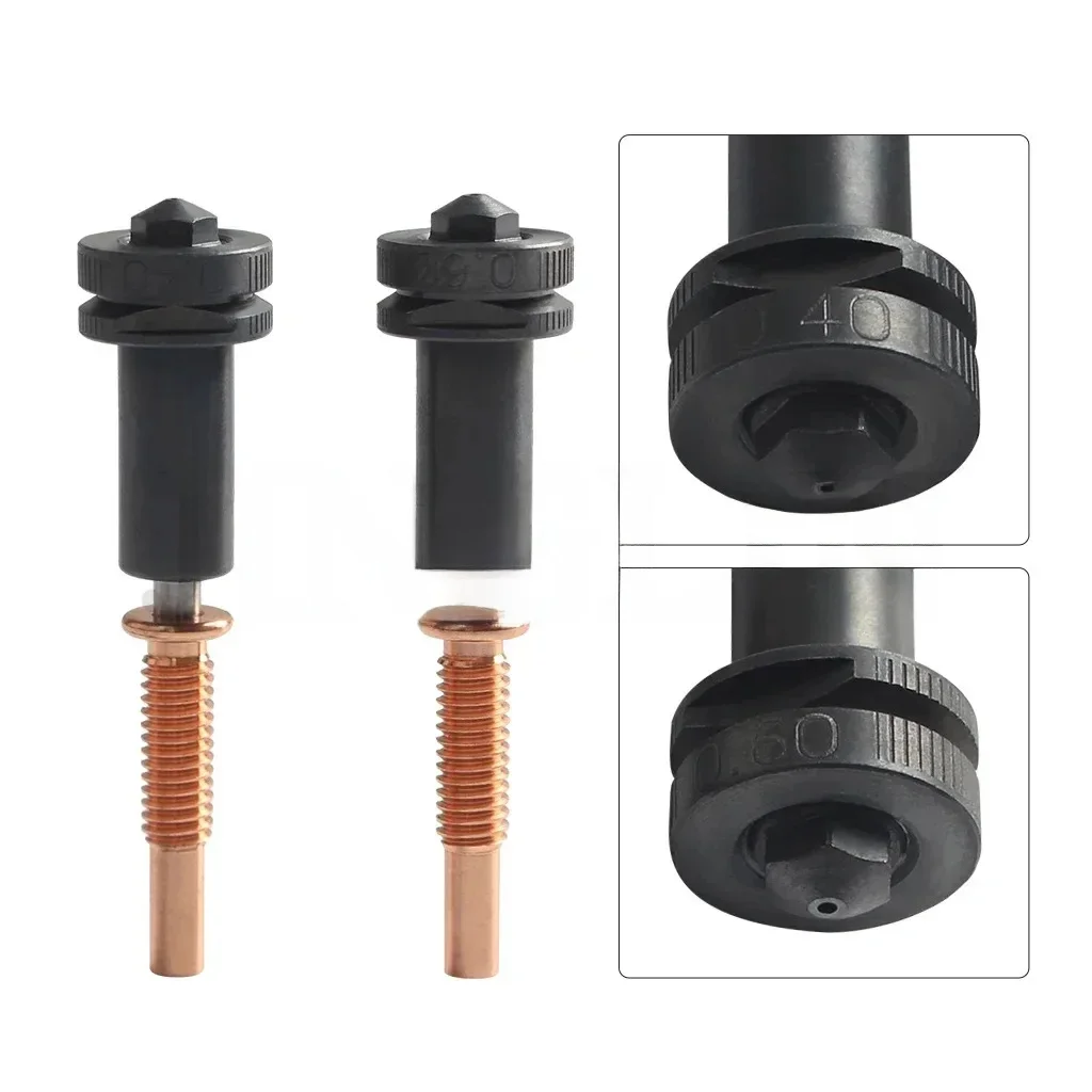 Ulepszona dysza do E3D REVO Hotends 0,4 mm/0,6 mm Dysze o wysokim przepływie Stal hartowana / miedź / tytan / materiał TC4 — zdjęcie produktu 7