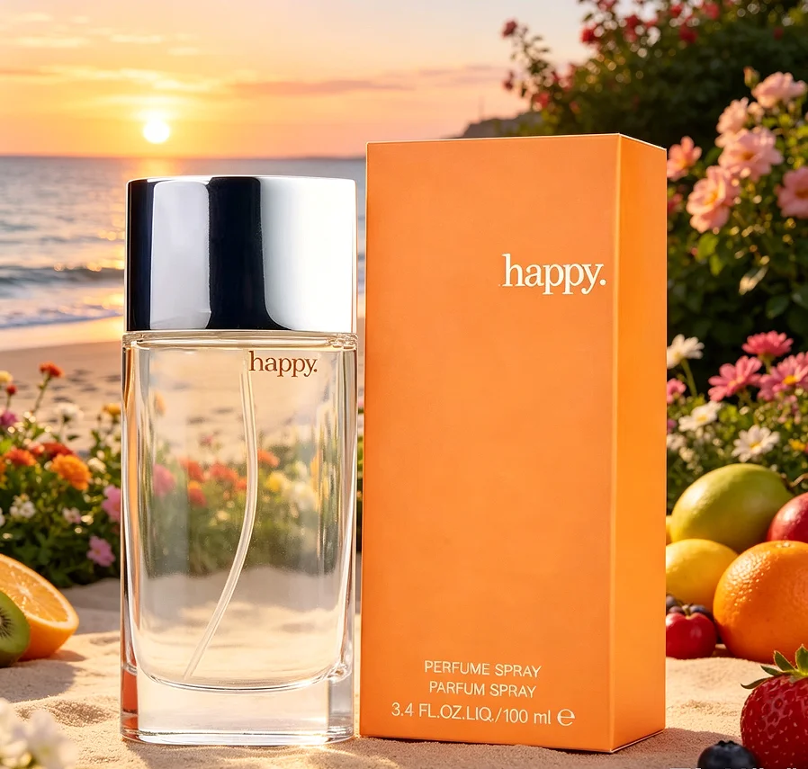 

Happy Eau De Parfum Unisex perfume spray, 3.4oz100ml, citrus, floral, fresh, very suitable for dating, birthday, Valentine's Day, party, Halloween, Christmas and New Year gifts
