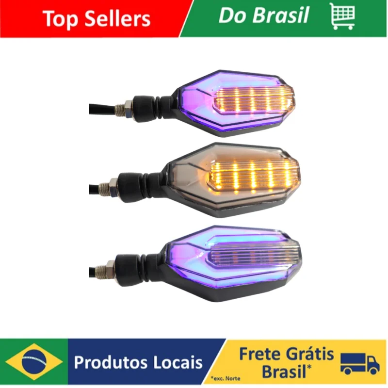 PISCA DE LED MOTO MODELO ESPORTIVO UNIVERSAL FAZER TWISTER  XJ6