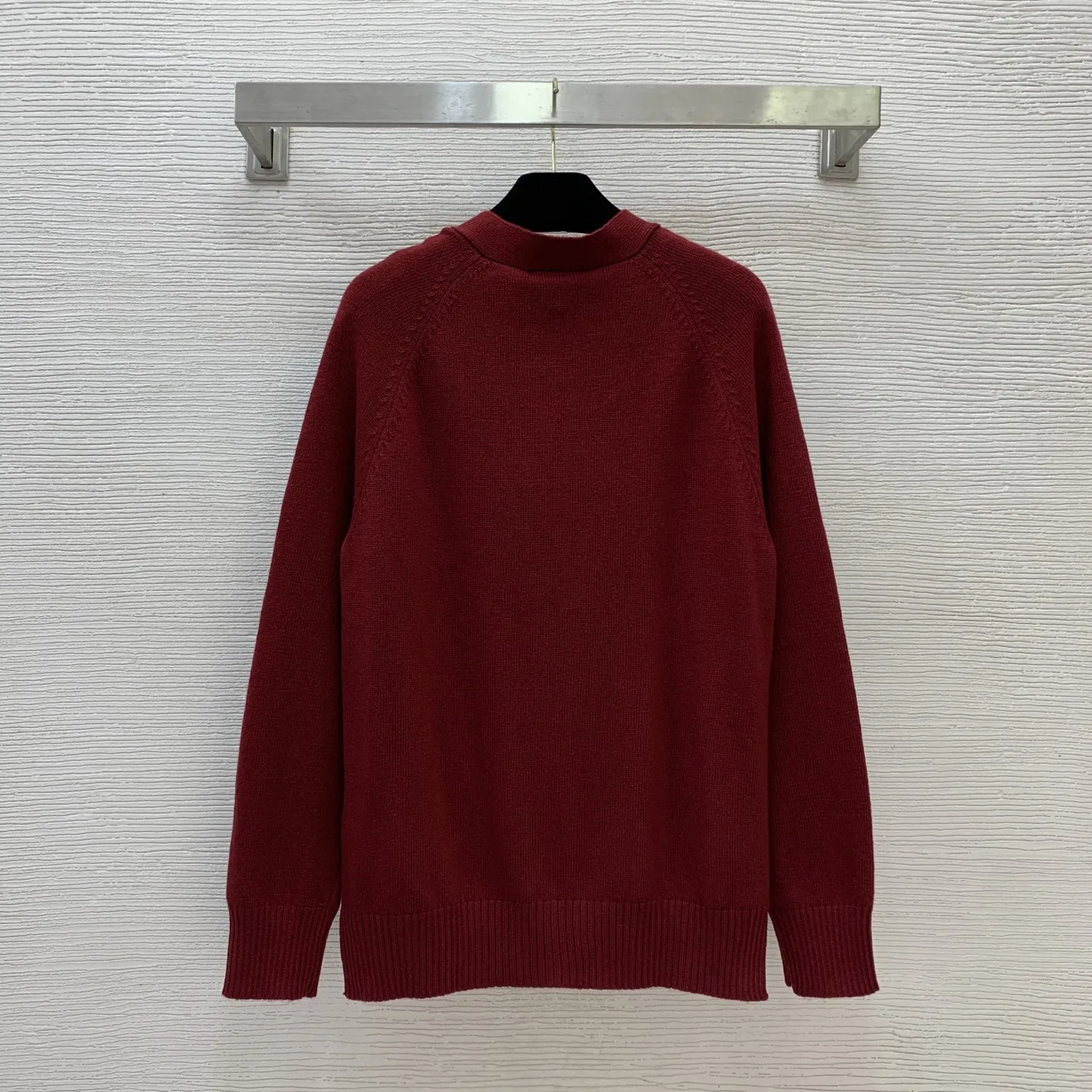 

Women's new button and waistband pocket decoration loose and fashionable V-neck knitted cardigan top