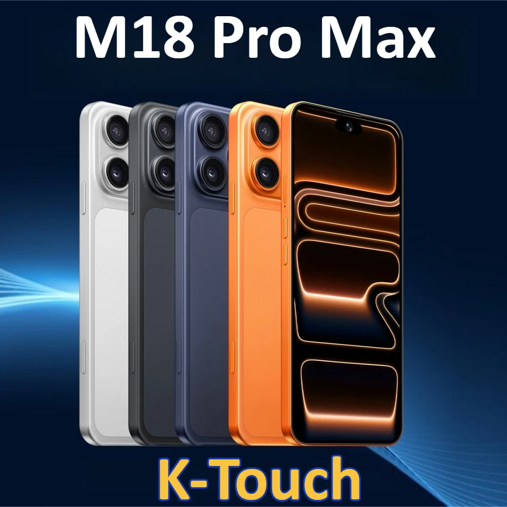 K-Touch Mobiltelefone M18 Pro Max Smartphone Android 15 Handy 7,3 Zoll 22G+2TB 16+48MP 5G Dual-SIM 7800mAh Gesichtsentsperrung Globale Version Handys für Männer und Frauen