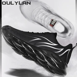 OULYLAN  Outdoor Athletic Sports Running Shoes Men Fashion Flame Printed Sneakers Cushioning Jogging Trainers Lightweight Shoes